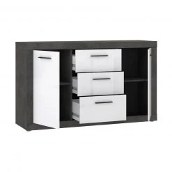 Sideboard - Betonoptik - weiß - 143 cm breit -Wohnzimmer Verkäufe 1023038200 04 1600Wx1600H