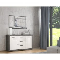 Sideboard - Betonoptik - weiß - 143 cm breit -Wohnzimmer Verkäufe 1023038200 05 1600Wx1600H