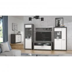 Sideboard - Betonoptik - weiß - 143 cm breit -Wohnzimmer Verkäufe 1023038200 06 1600Wx1600H