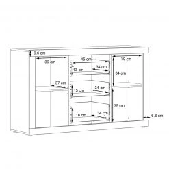 Sideboard - Betonoptik - weiß - 143 cm breit -Wohnzimmer Verkäufe 1023038200 08 1600Wx1600H