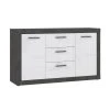 Sideboard - Betonoptik - weiß - 143 cm breit