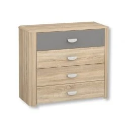 Kommode - Sonoma Eiche - grau - 93,5 cm