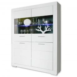 Vitrine - weiß - matt - mit Beleuchtung -Wohnzimmer Verkäufe 1023048800 09 1600Wx1600H