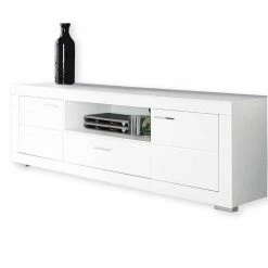 TV-Lowboard - weiß - matt - 196 cm breit