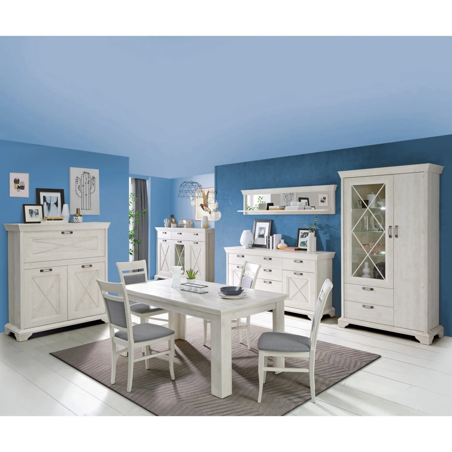 Highboard - Pinie weiß - 178 cm breit 2 Highboard - Pinie weiß - 178 cm breit – Bild 2