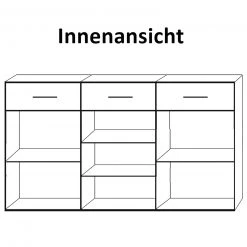 Highboard - Pinie weiß - 178 cm breit 6 Highboard - Pinie weiß - 178 cm breit -Wohnzimmer Verkäufe 1023065900 03 1600Wx1600H