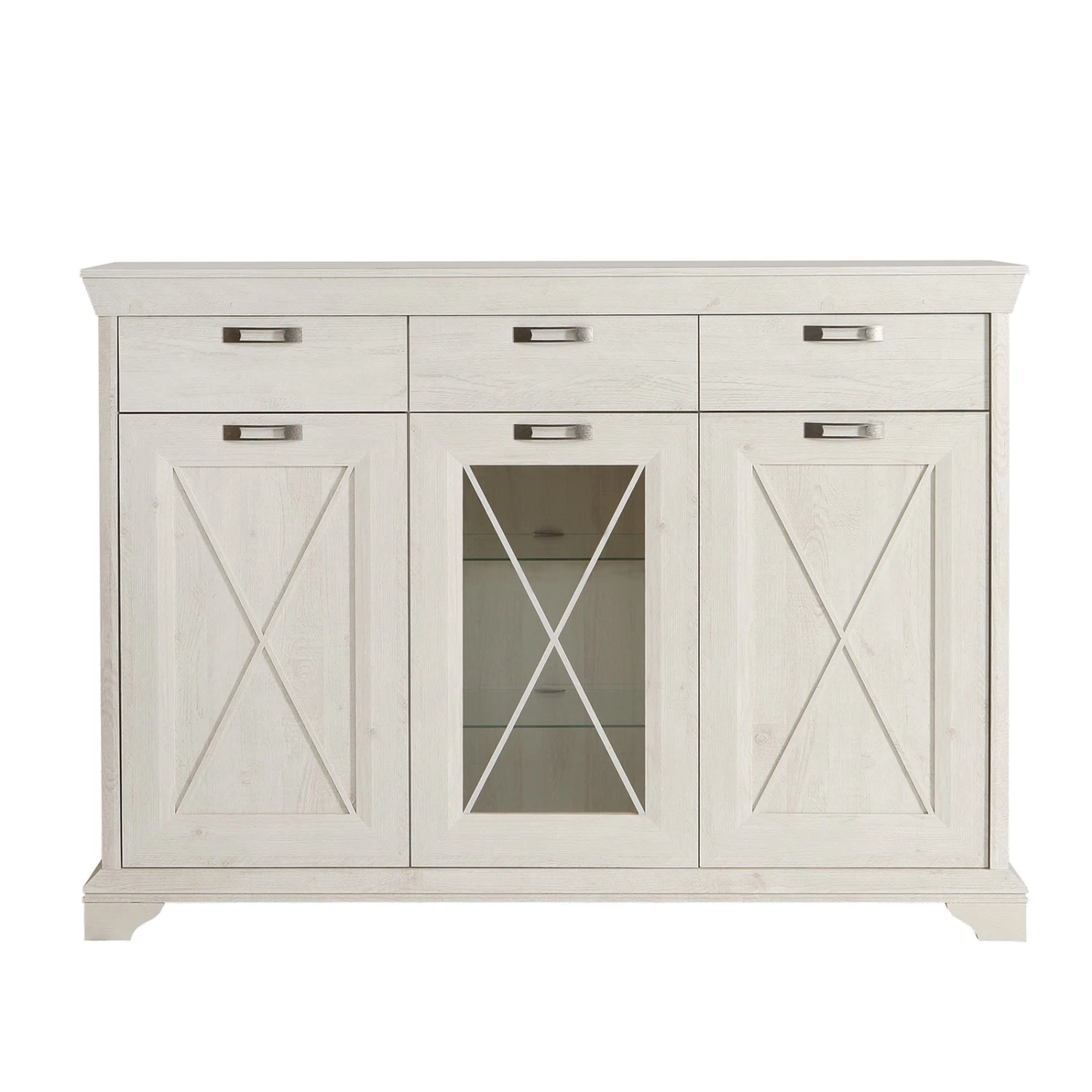 Highboard - Pinie weiß - 178 cm breit 1 Highboard - Pinie weiß - 178 cm breit