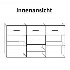 Sideboard - Pinie weiß - 178 cm breit 6 Sideboard - Pinie weiß - 178 cm breit -Wohnzimmer Verkäufe 1023066300 03 1600Wx1600H