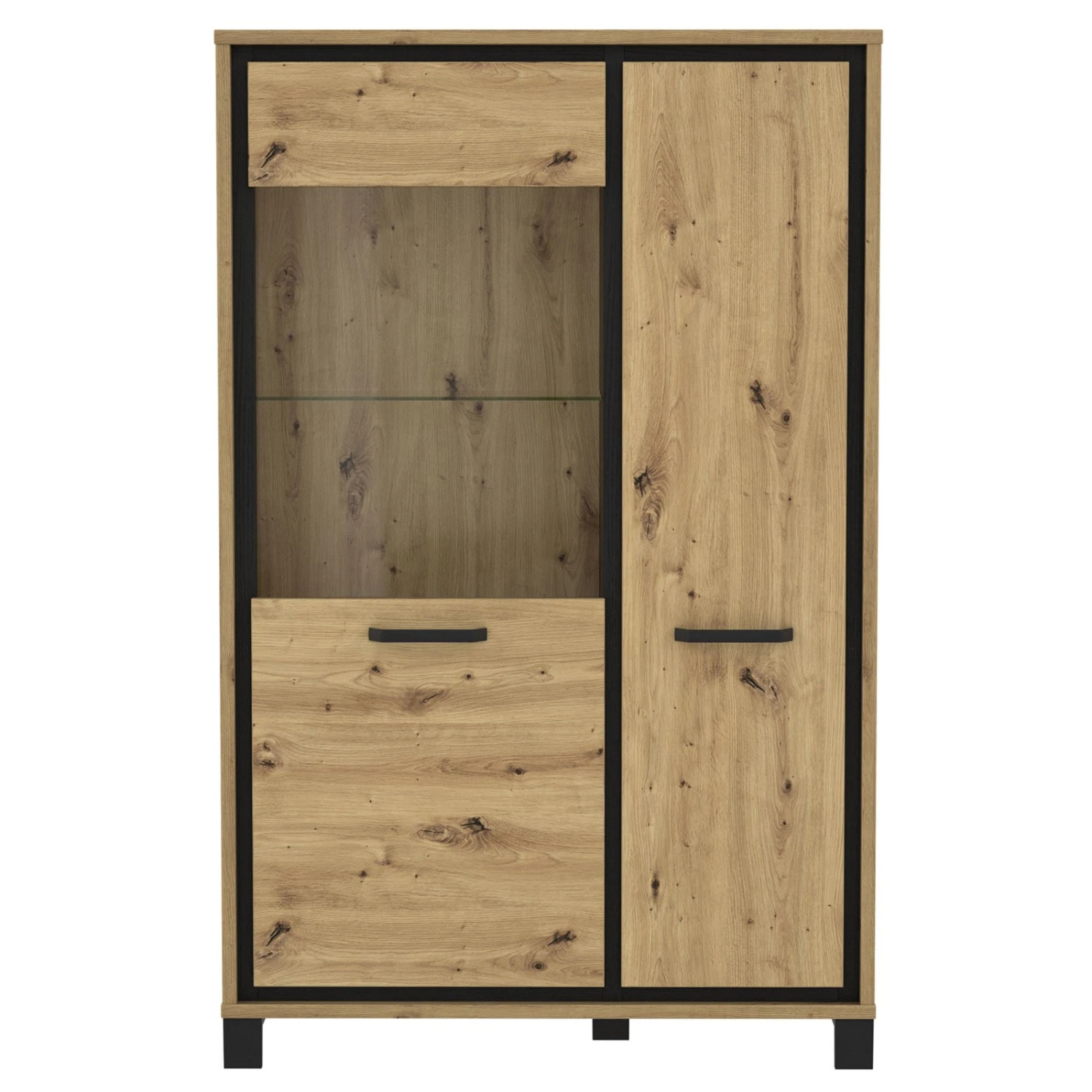Highboardvitrine - Artisan Eiche - 101 cm 3 Highboardvitrine - Artisan Eiche - 101 cm – Bild 3