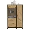 Highboardvitrine - Artisan Eiche - 101 cm