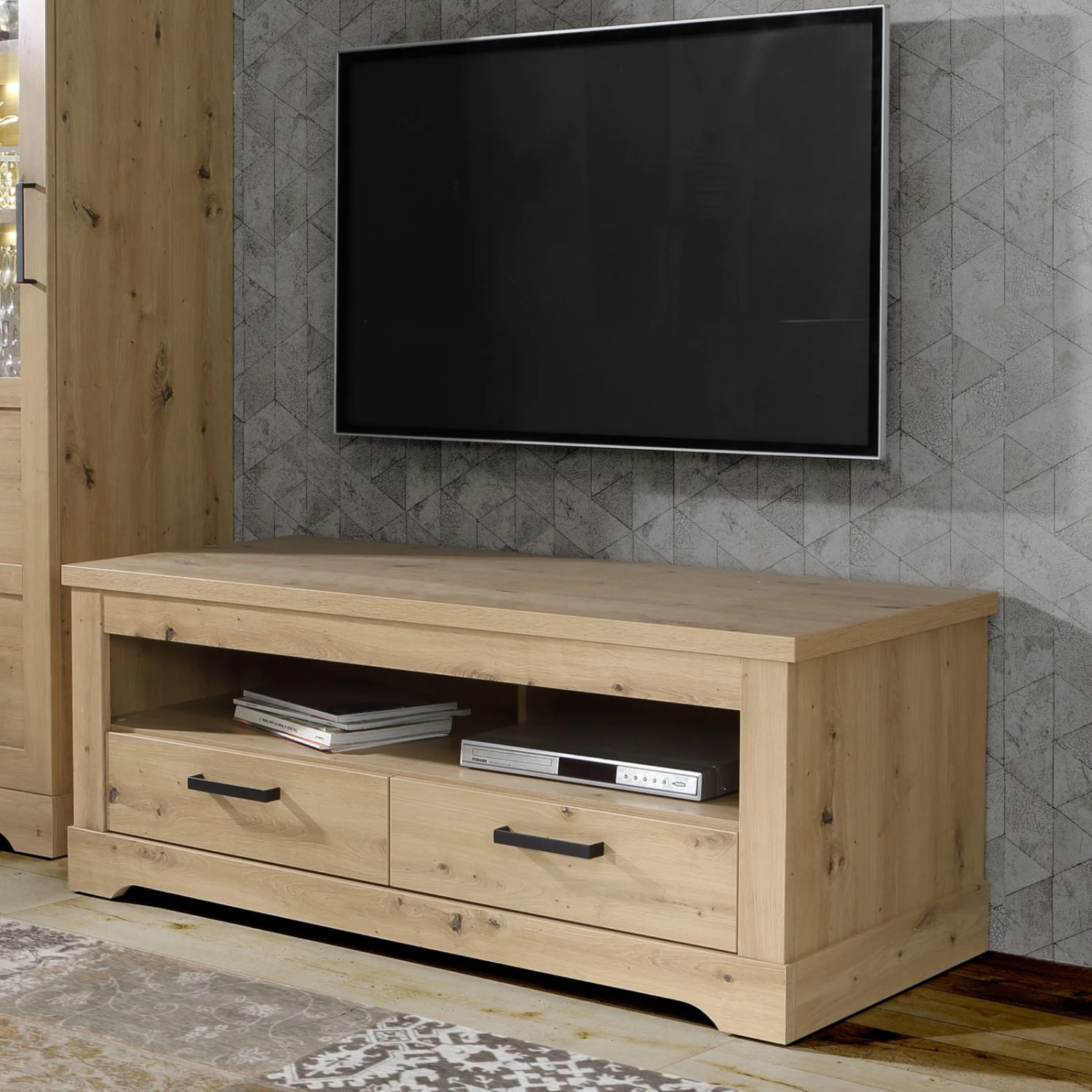 Lowboard - Artisan Eiche - 138 cm 2 Lowboard - Artisan Eiche - 138 cm – Bild 2