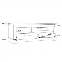 Lowboard - Artisan Eiche - 138 cm 9 Lowboard - Artisan Eiche - 138 cm -Wohnzimmer Verkäufe 1023068700 05 1600Wx1600H