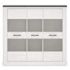 Highboardvitrine - Pinie weiß - Touchwood - 160 cm