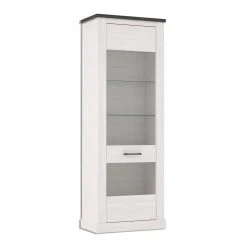 Vitrine - Pinie weiß - Touchwood - 211 cm hoch