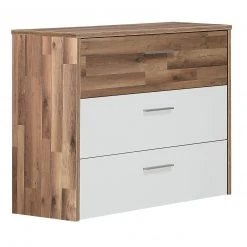 Kommode - Stabeiche - weiß - 100 cm breit