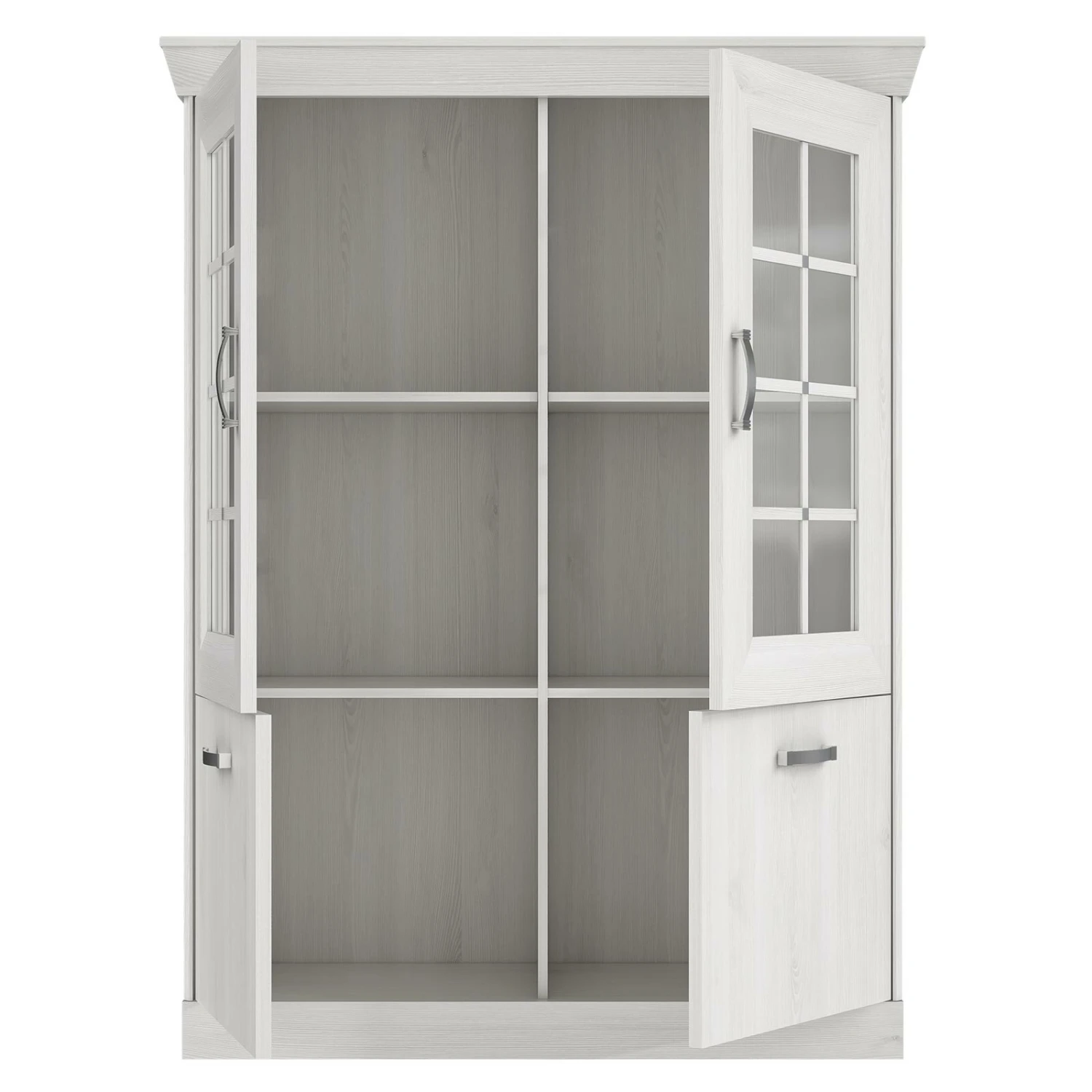 Highboardvitrine - Schneeeiche - 120 cm 2 Highboardvitrine - Schneeeiche - 120 cm – Bild 2