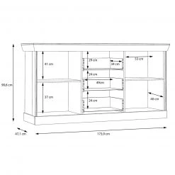 Sideboard - Schneeeiche - 174 cm 13 Sideboard - Schneeeiche - 174 cm -Wohnzimmer Verkäufe 1023073800 06 1600Wx1600H