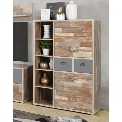 Highboard - Maringo Pinie - grau matt - 92 cm -Wohnzimmer Verkäufe 1023074200 05 1600Wx1600H
