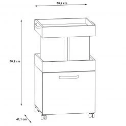 Hausbar - Artisan Eiche - Schwarzeiche - auf Rollen -Wohnzimmer Verkäufe 1023075000 07 1600Wx1600H