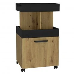 Hausbar - Artisan Eiche - Schwarzeiche - auf Rollen