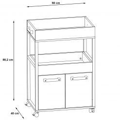 Hausbar - Old Wood Vintage - Betonoptik - auf Rollen -Wohnzimmer Verkäufe 1023075100 08 1600Wx1600H