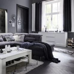 Sideboard - weiß - Glasfronten - 180 cm -Wohnzimmer Verkäufe 1023075400 11 1600Wx1600H