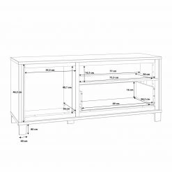 Lowboard - Artisan Eiche - 59 cm hoch -Wohnzimmer Verkäufe 1023076400 05 1600Wx1600H