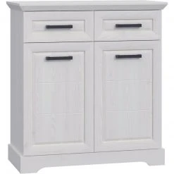 Garderobenkommode - Sibiu Lärche weiß - Soft-Close - 95 cm breit