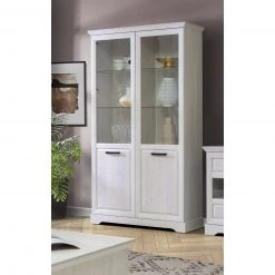 Vitrine - Sibiu Lärche - weiß - 204,4 cm hoch -Wohnzimmer Verkäufe 1023078000 05 1600Wx1600H