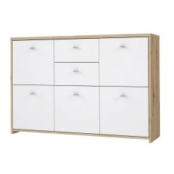 Kommode - Artisan Eiche-weiß - 5 Türen - 114 cm breit