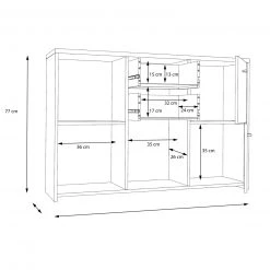 Kommode - Betonoptik - Old Wood Vintage - 5 Türen - 114 cm breit -Wohnzimmer Verkäufe 1023078801 06 1600Wx1600H