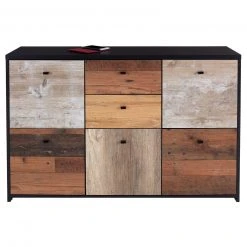 Kommode - Eiche-Pinie-schwarz - 114 cm breit -Wohnzimmer Verkäufe 1023079000 03 1600Wx1600H