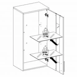 4-teilige Wohnwand - Old Wood Vintage - Betonoptik -Wohnzimmer Verkäufe 1023081600 04 1600Wx1600H
