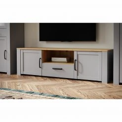 Lowboard - Eiche grau - Riviera Eiche - 166 cm breit 15 Lowboard - Eiche grau - Riviera Eiche - 166 cm breit -Wohnzimmer Verkäufe 1023083500 05 1600Wx1600H