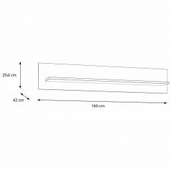 Wandboard - Eiche grau - Riviera Eiche - 160 cm -Wohnzimmer Verkäufe 1023083600 05 1600Wx1600H