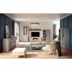 Highboardvitrine - Eiche grau - Riviera Eiche - 106 cm breit -Wohnzimmer Verkäufe 1023083700 06 1600Wx1600H