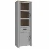 Standvitrine - Eiche grau - Riviera Eiche - 72 cm breit