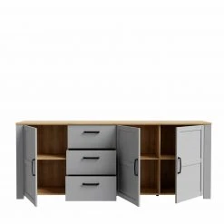 Sideboard - Eiche grau - Riviera Eiche - 221 cm breit -Wohnzimmer Verkäufe 1023083900 03 1600Wx1600H