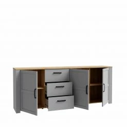 Sideboard - Eiche grau - Riviera Eiche - 221 cm breit -Wohnzimmer Verkäufe 1023083900 04 1600Wx1600H