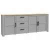 Sideboard - Eiche grau - Riviera Eiche - 221 cm breit