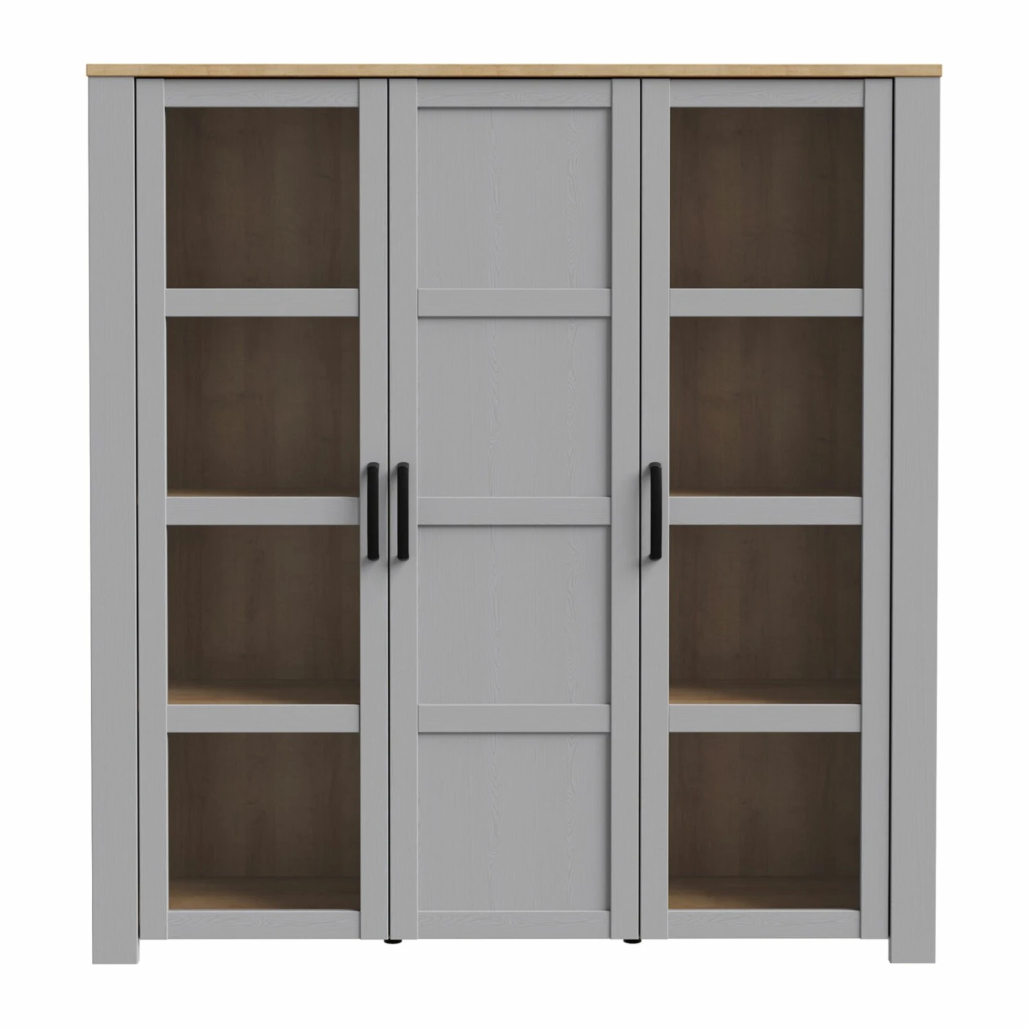 Highboardvitrine - Eiche grau - Riviera Eiche - 151 cm breit 2 Highboardvitrine - Eiche grau - Riviera Eiche - 151 cm breit – Bild 2