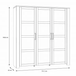 Highboardvitrine - Eiche grau - Riviera Eiche - 151 cm breit 14 Highboardvitrine - Eiche grau - Riviera Eiche - 151 cm breit -Wohnzimmer Verkäufe 1023084000 07 1600Wx1600H
