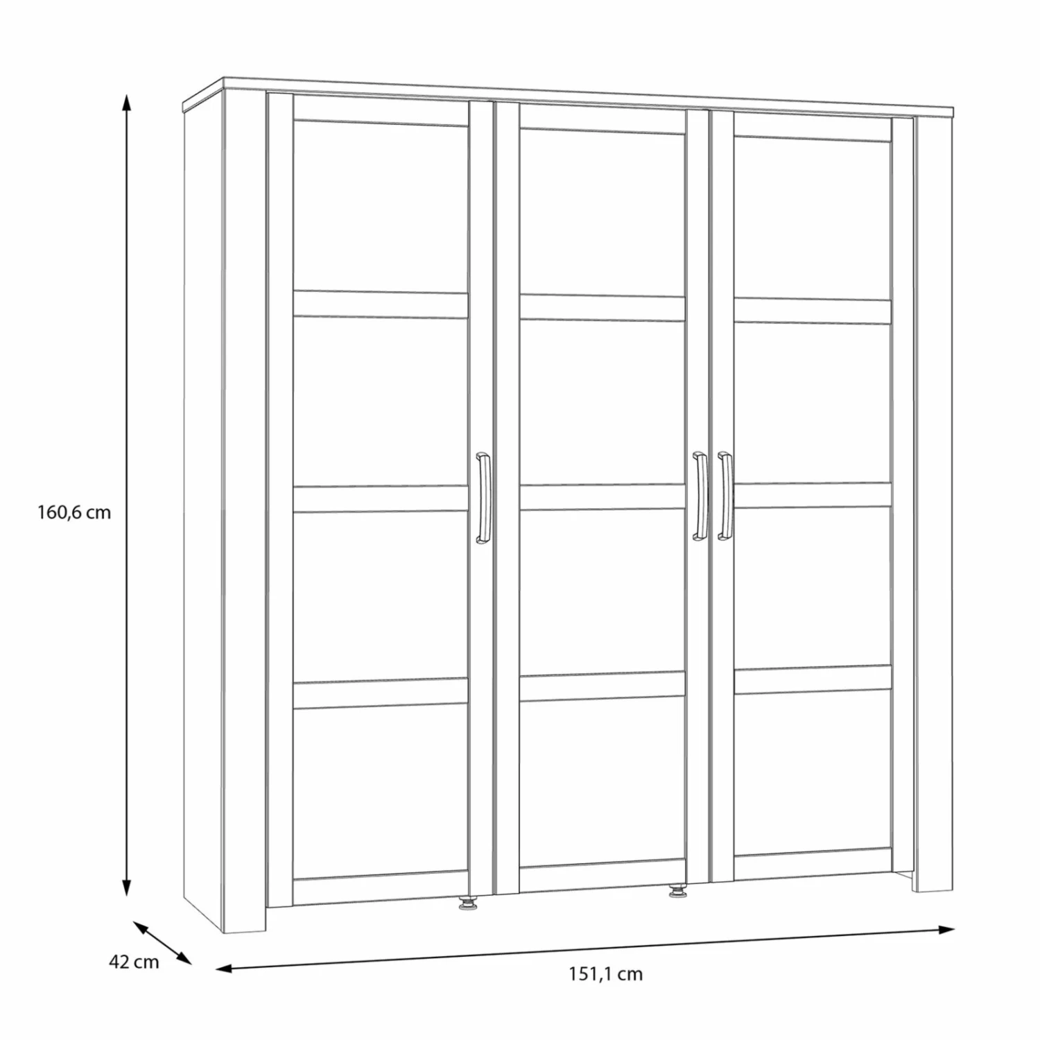 Highboardvitrine - Eiche grau - Riviera Eiche - 151 cm breit 7 Highboardvitrine - Eiche grau - Riviera Eiche - 151 cm breit – Bild 7