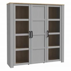 Highboardvitrine - Eiche grau - Riviera Eiche - 151 cm breit