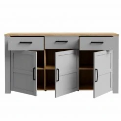 Sideboard - Eiche grau - Riviera Eiche - 166 cm breit -Wohnzimmer Verkäufe 1023084100 03 1600Wx1600H