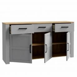 Sideboard - Eiche grau - Riviera Eiche - 166 cm breit -Wohnzimmer Verkäufe 1023084100 04 1600Wx1600H