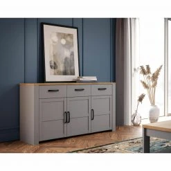 Sideboard - Eiche grau - Riviera Eiche - 166 cm breit -Wohnzimmer Verkäufe 1023084100 05 1600Wx1600H