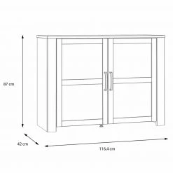 Kommode - Eiche grau - Riviera Eiche - 116 cm breit -Wohnzimmer Verkäufe 1023084200 06 1600Wx1600H