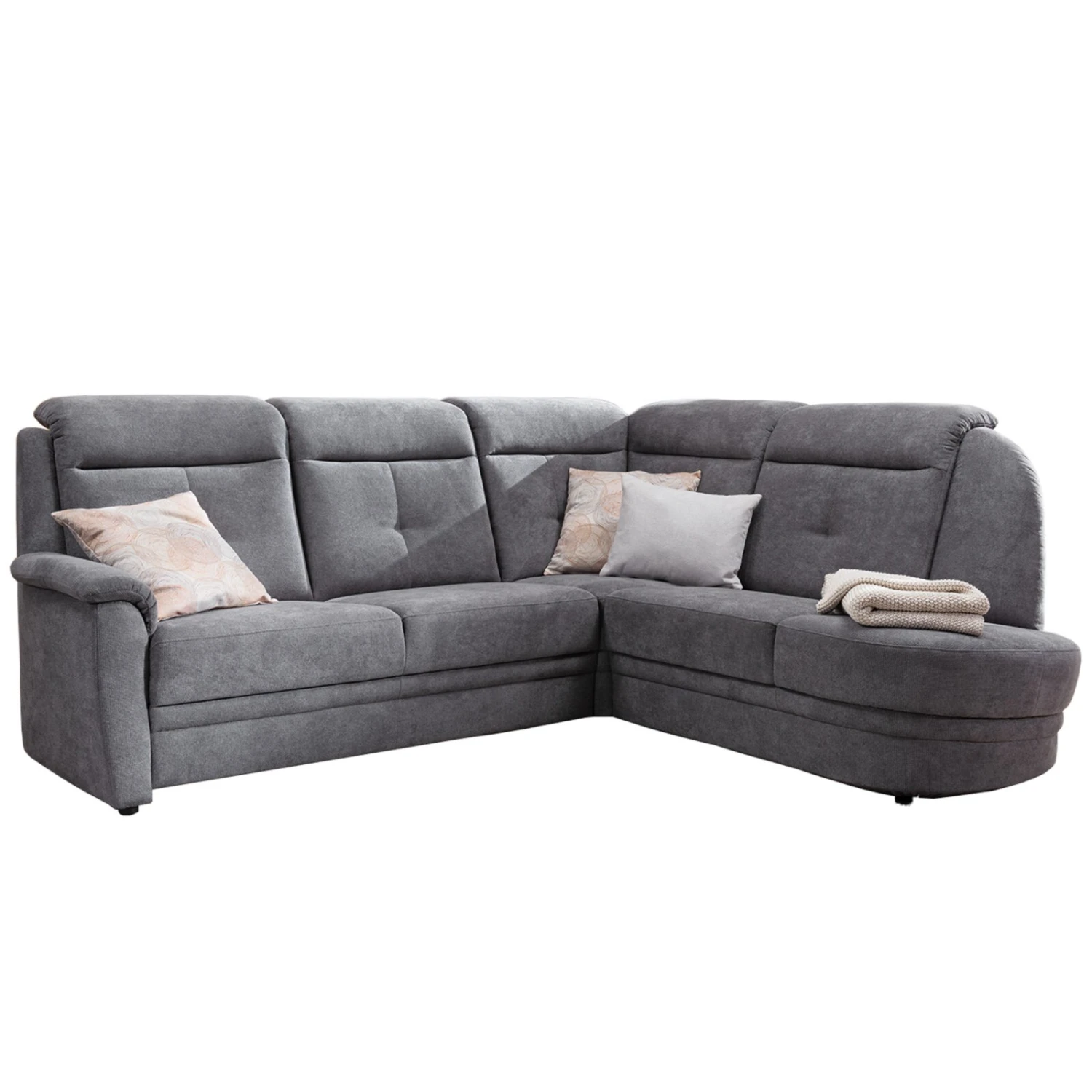 Ecksofa - steel - Microfaser - Basismodell 1 Ecksofa - steel - Microfaser - Basismodell