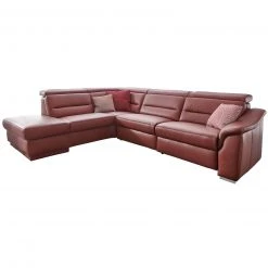polsterpower Ledersofa - rot - Basismodell - links -Wohnzimmer Verkäufe 1158001077 09 1600Wx1600H